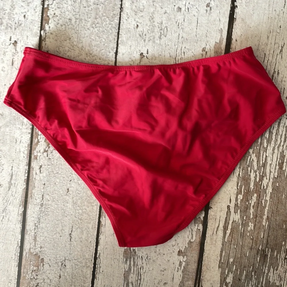 One Shoulder Scrunched Tankini & Bottoms - S